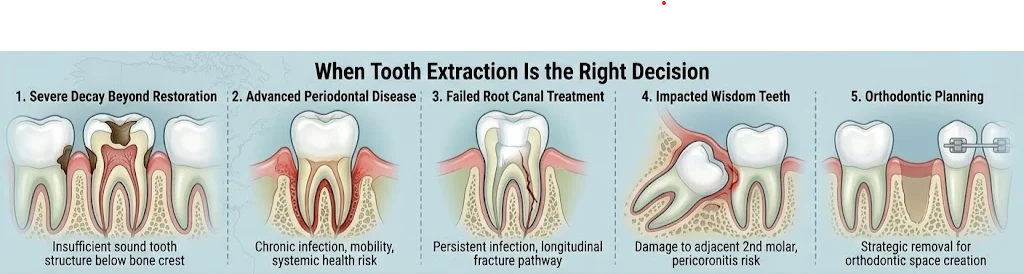 when is tooth extraction necessary infographics 